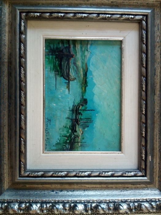 PASSOS SALGADO - marinha - barcos - pintura em óleo sobre platex