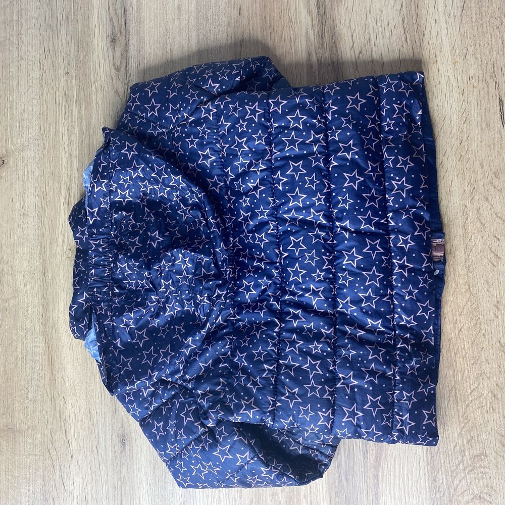 Куртка  для девочки от Zara синяя со звездами размер 12/16 1 год