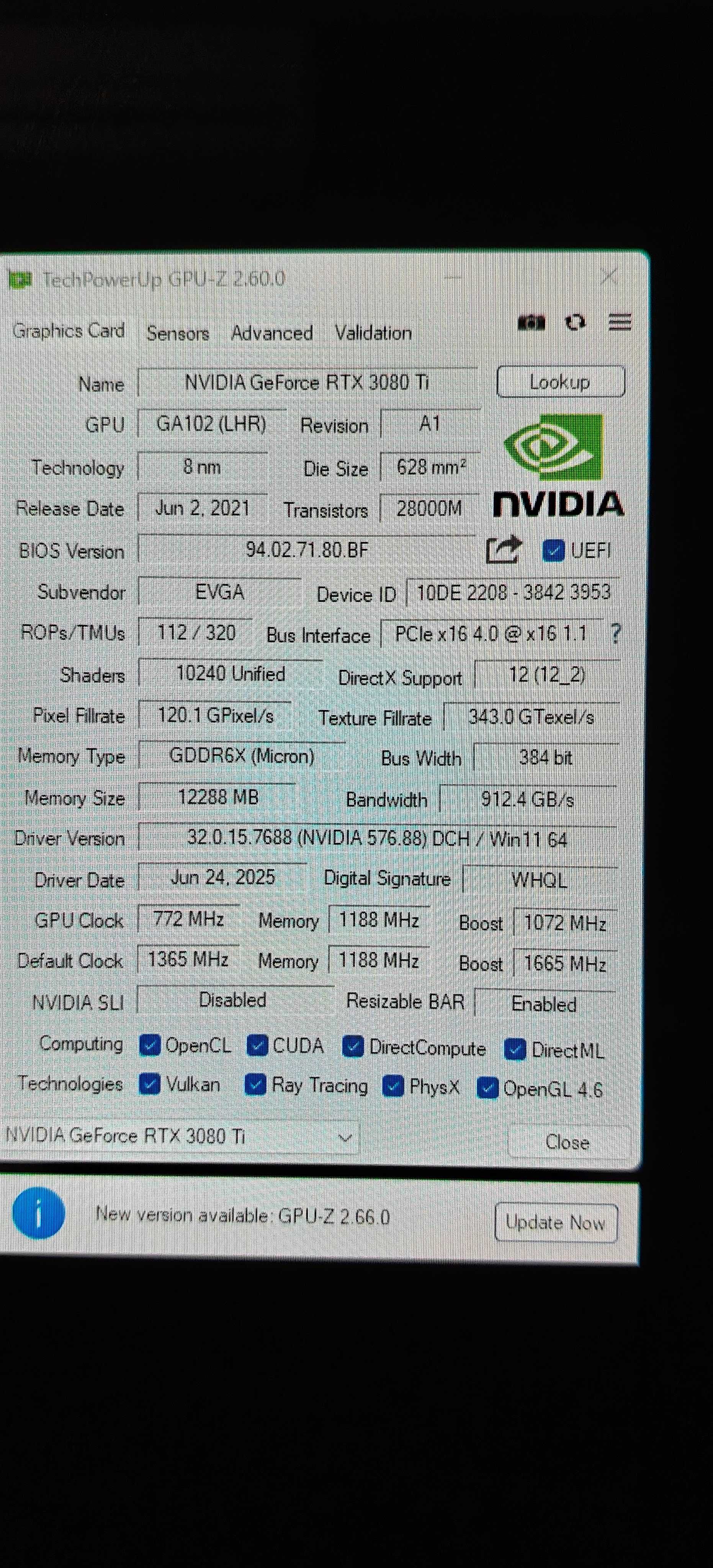 Видеокарта EVGA 3080 Ti XC3 ultra