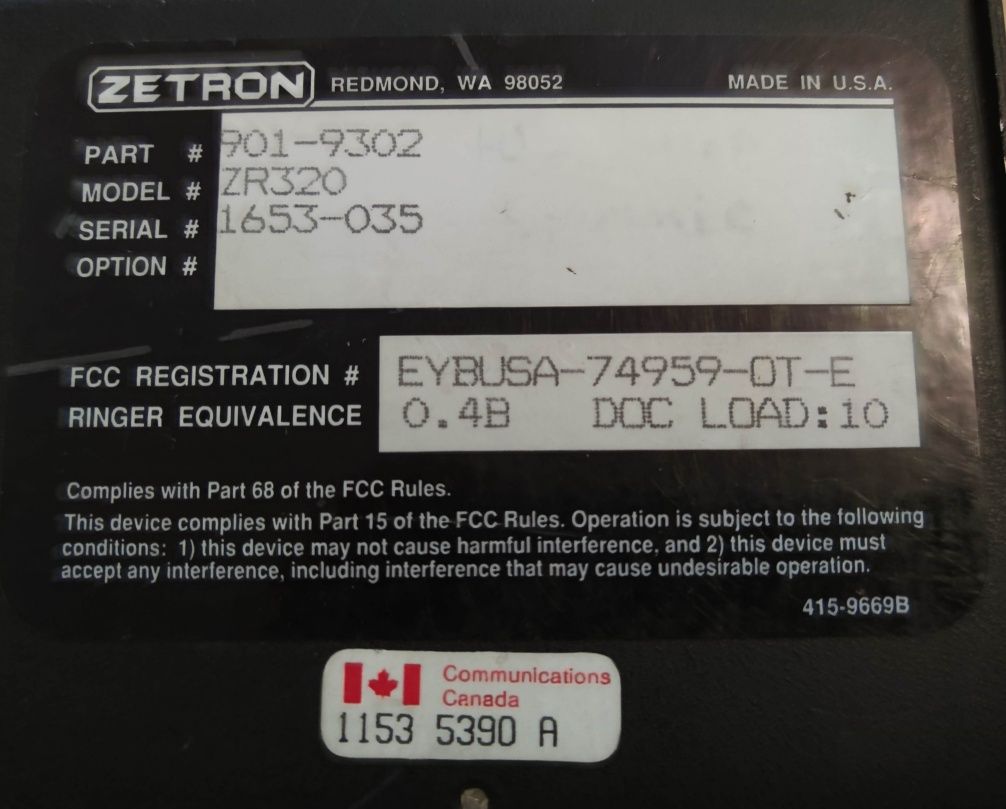Zetron ZR320 Selective Calling Interconnect контроллер ретранслятора