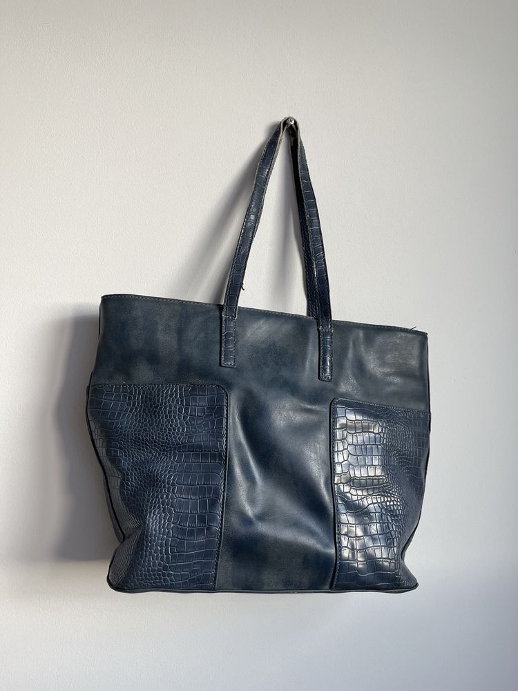 Orsay granatowa torebka shopper damska pojemna