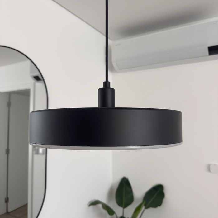 Candeeiro suspenso LED preto NOVO