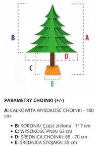 Choinka Na Pniu Naturalna Diamentowa