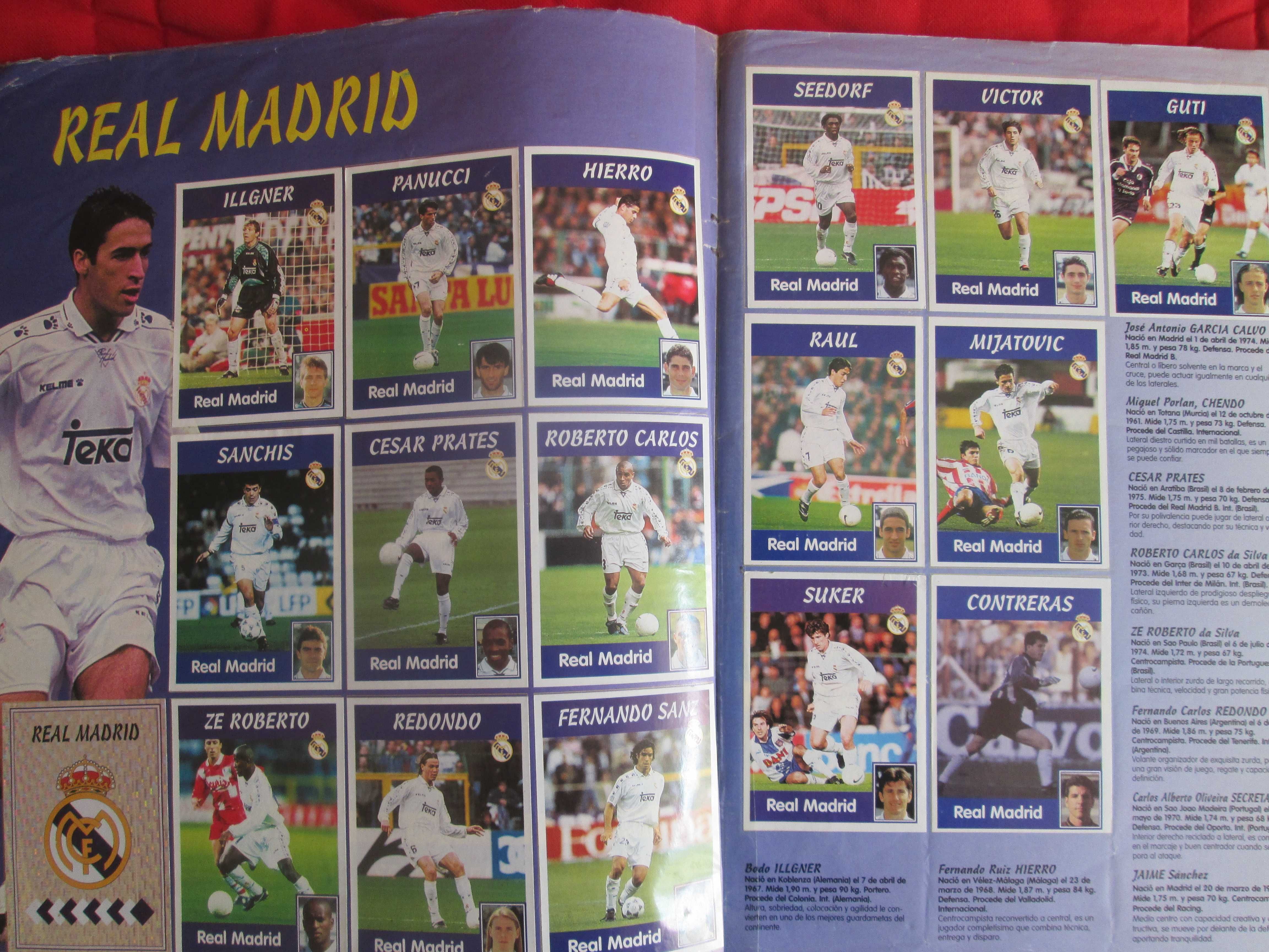 Caderneta de cromos completa Panini La Liga 97/98