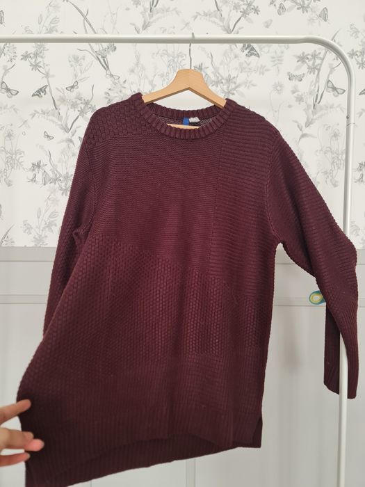 Sweterek bordowy oversize, unisex