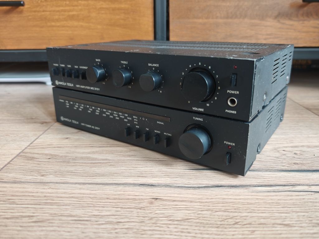 Unitra Diora Nikola Tesla wzmacniacz WS310Y i Tuner AS 203Y Unikat