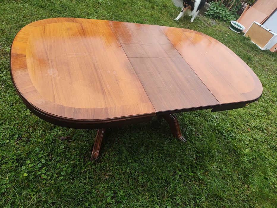 Stół drewniany z drewna rozkładany okrągły Modern rustykalny klasyczny