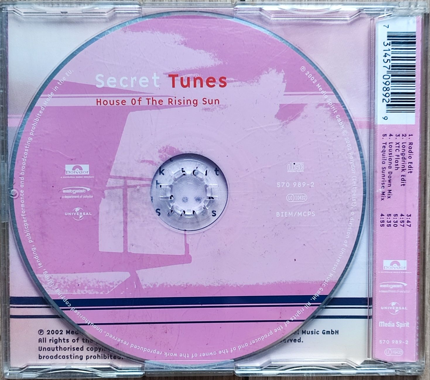 SECRET TUNES - House Of The Rising Sun CD (Maxi Single)  5/6