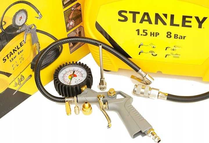 [NOWY] Kompresor STANLEY 8 bar 1.5 KM z pistoletem i wężem | GWARANCJA