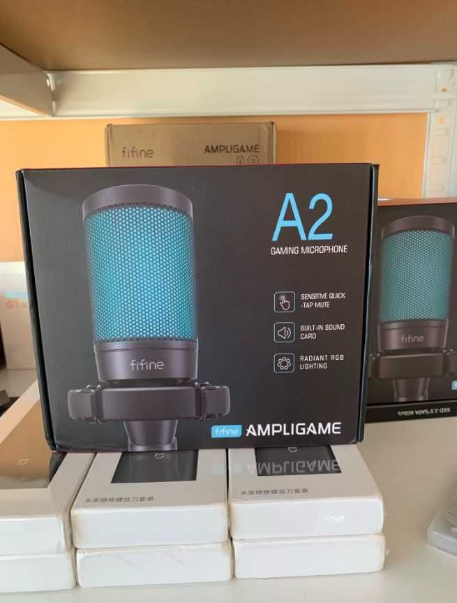 Топ! Fifine Ampligame A2 - USB микрофон с RGB для ПК и игр (Новый)