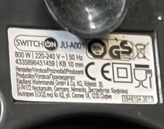 Соковижималка Switch ON JU-A001