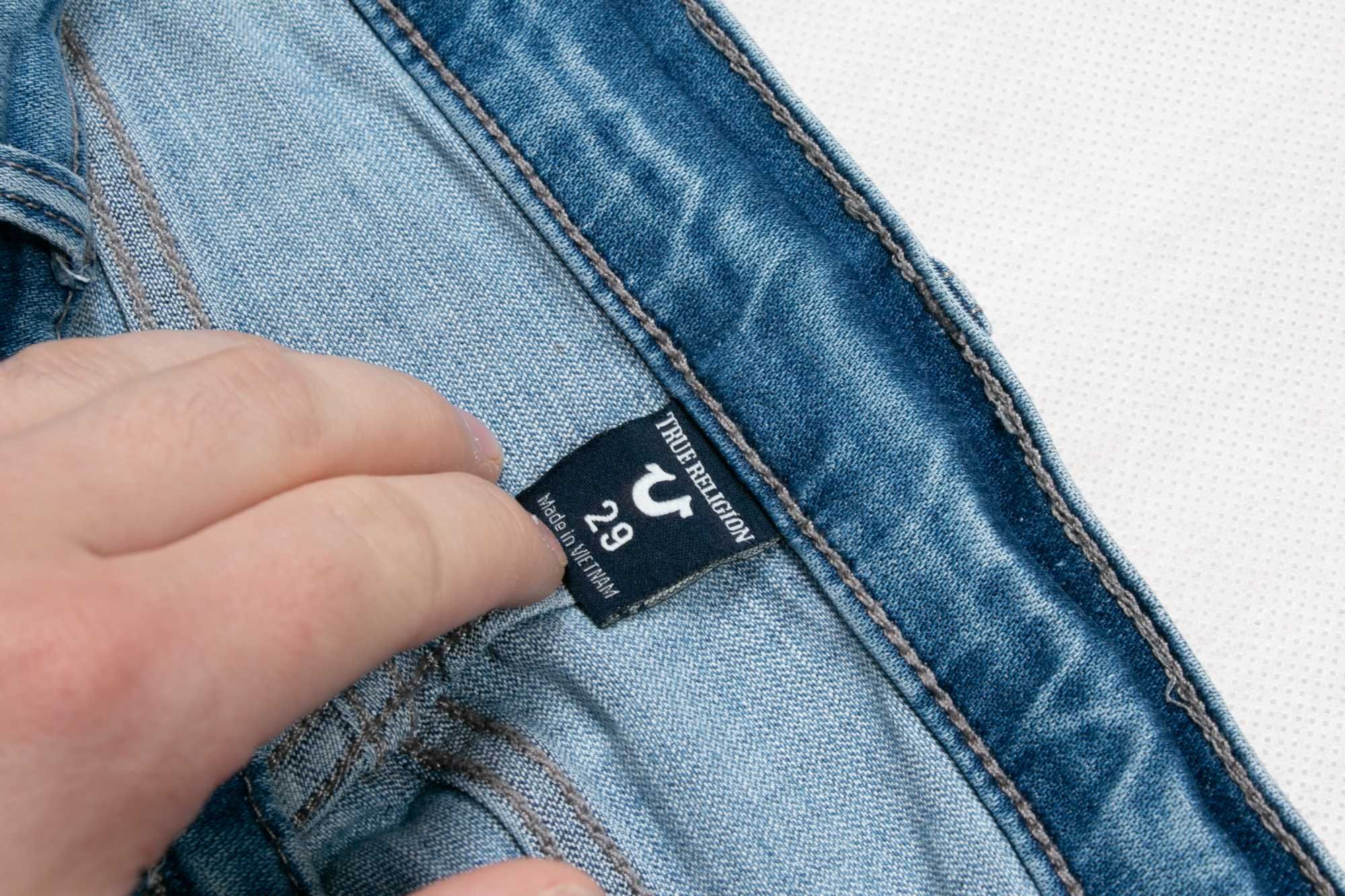 Spodnie jeansowe True Religion Geno Biker 29us niski stan