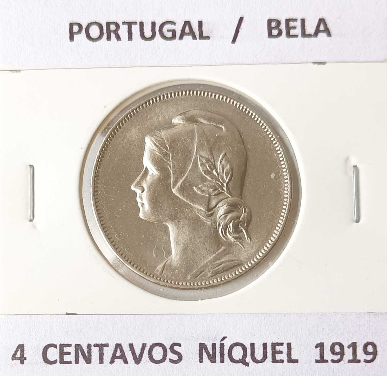 2 Moedas 4 Centavos da 1ª República Portuguesa (Emissão Anual Níquel )