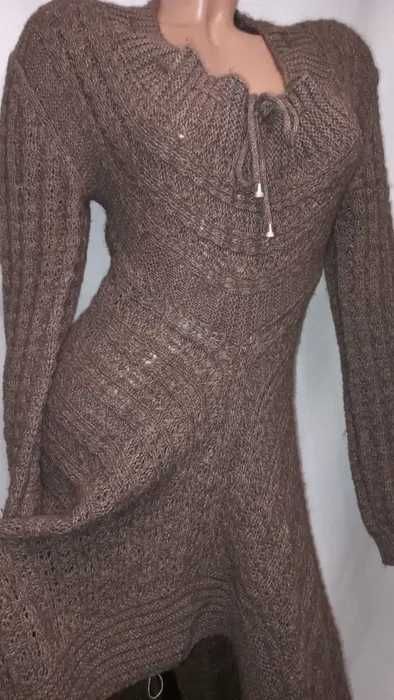 Плаття тепле в'язане довге 48-52 розмір