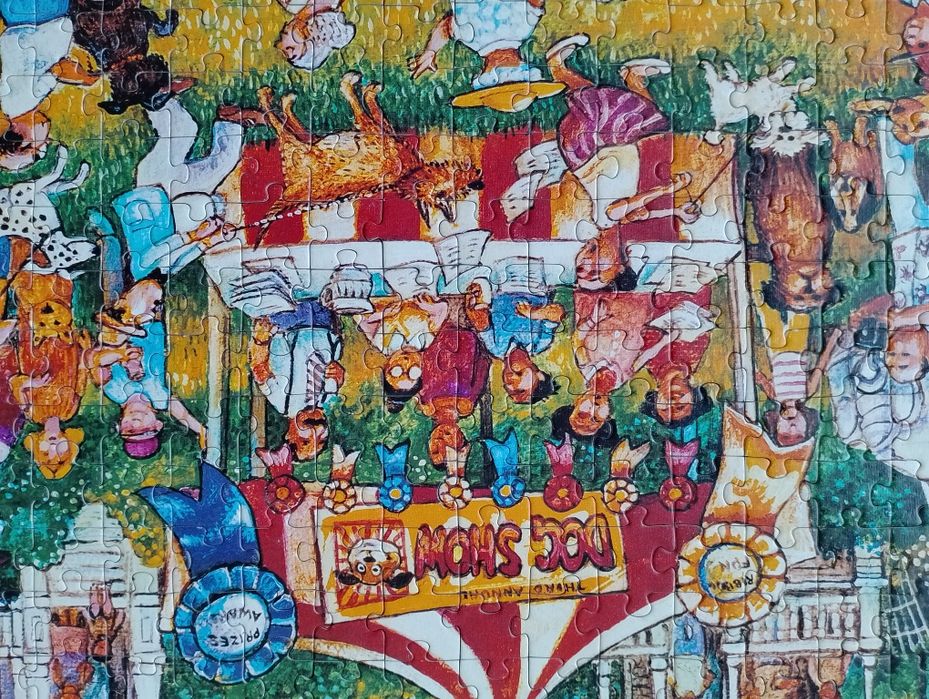 Puzzle 1000 Ravensburger rysowane komiks pies