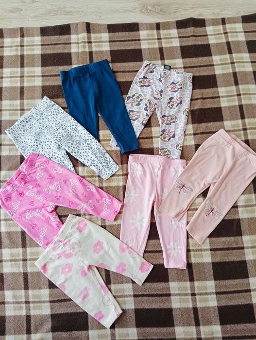 Legginsy spodenki 7szt dla dziewczynki rozmiar 74