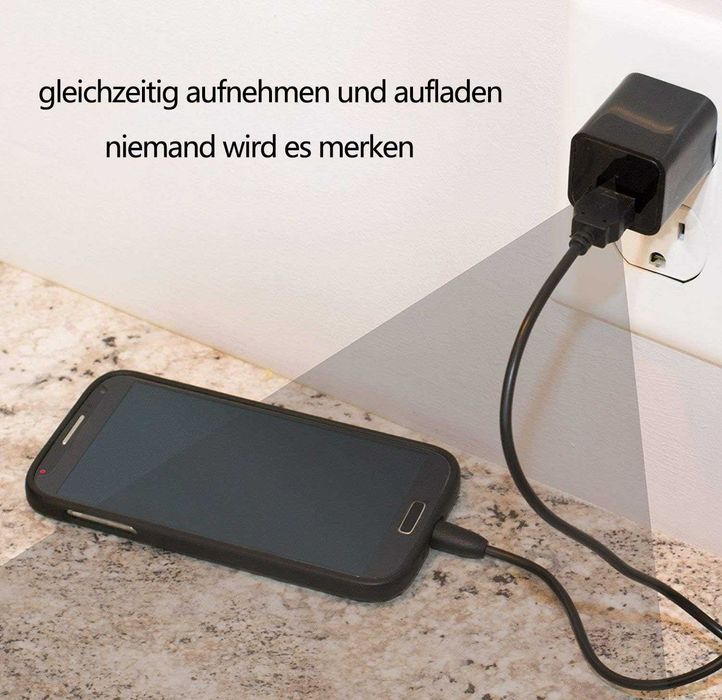 Jiyibidi 1080P mini kamera do monitoringu, niania, ładowarka USB