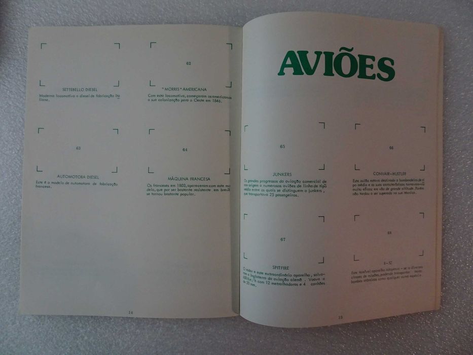 Caderneta de cromos vazia - O Mundo dos Aviões, Locomotivas, Barcos