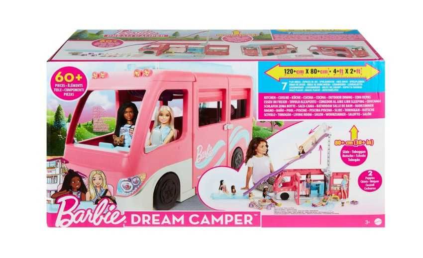 NOWY Kamper Marzeń BARBIE ze zjeżdżalnią i akcesoriami Mattel HCD46