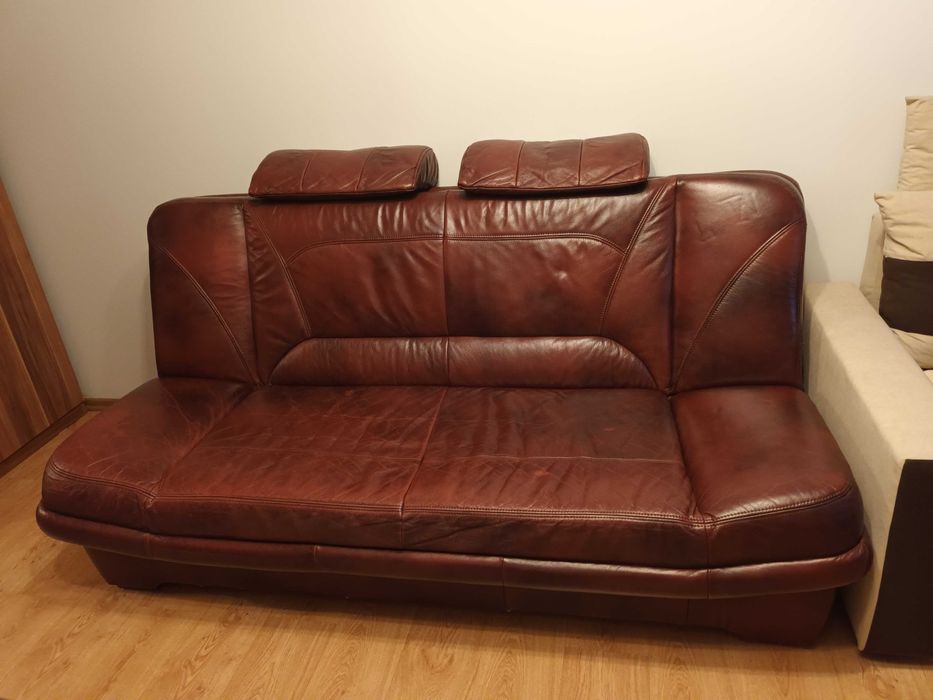 Zestaw wypoczynkowy skórzany