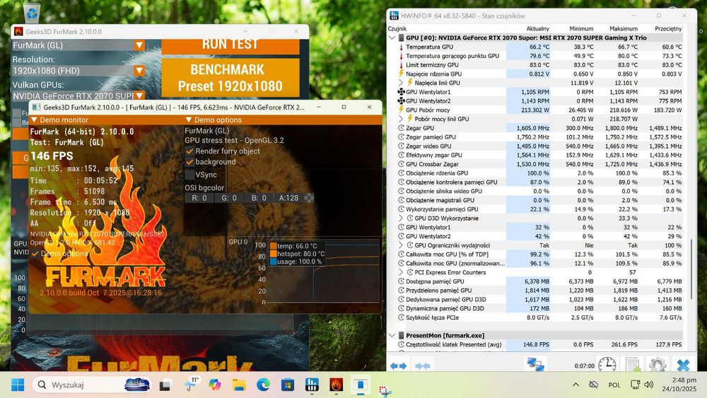 Komputer PC. Intel I9 9900K, RTX 2070 super, Corsair HX 1000W