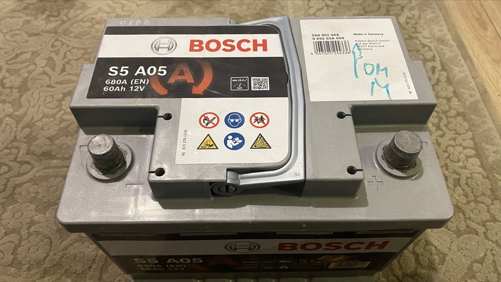 Автомобільний акумулятор BOSCH S5 A05  (0092S5A050)