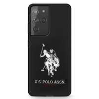 Us Polo Ushcs21Lslhrbk S21 Ultra G998 Czarny/Black Silicone Logo