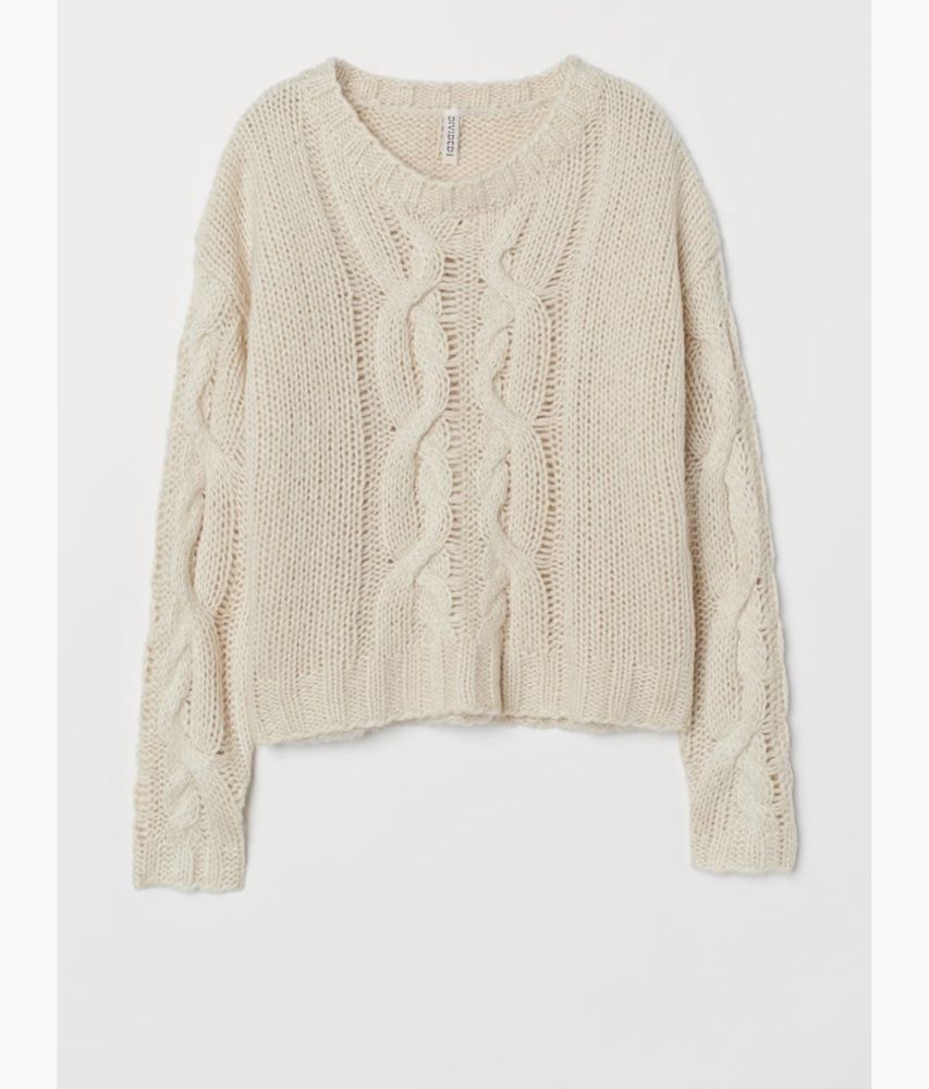 Sweter w warkoczowy splot H&M XS