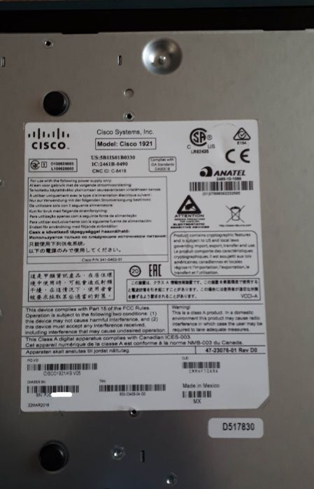 Cisco 1921-K9 V05