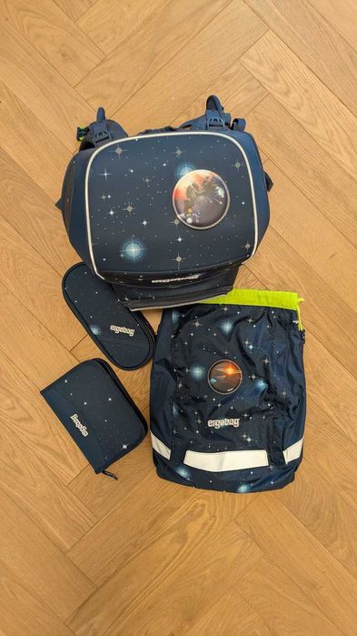 Tornister/Plecak Ergobag Cubo "Atmosbear" - Zestaw w idealnym stanie!