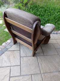 Fotele drewno dąb skóra do renowacji