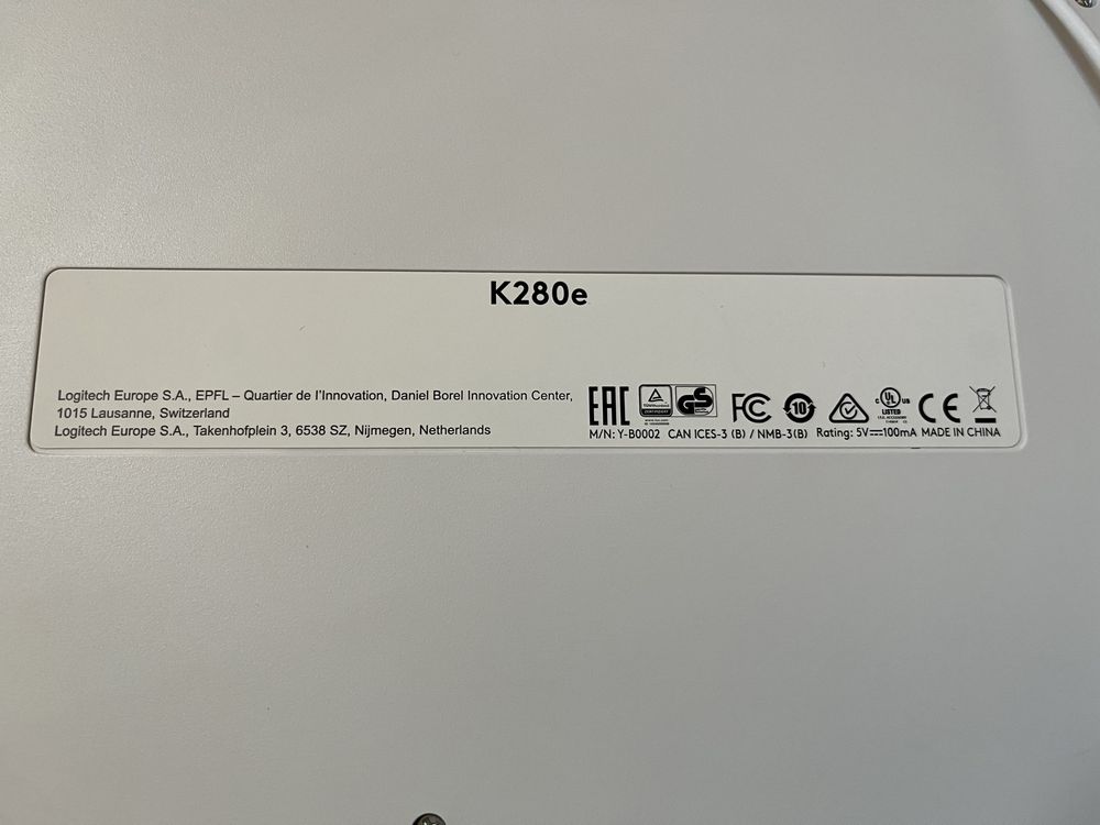 USB Клавіатура Logitech k280e провідна
