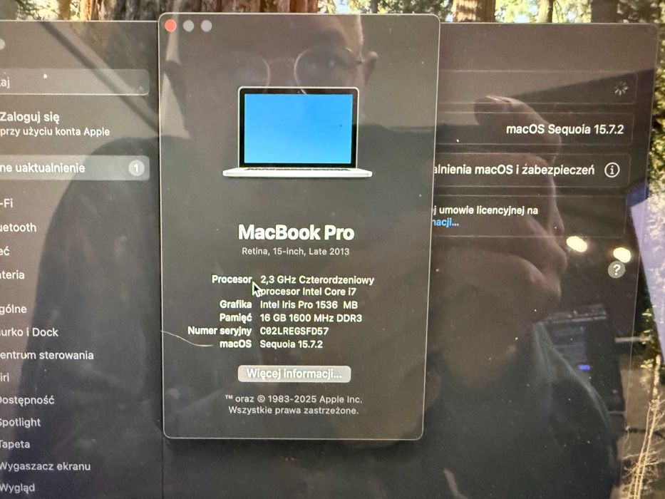 Apple Macbook Pro Retina 15' A1398 Sequoia i7 16/256GB