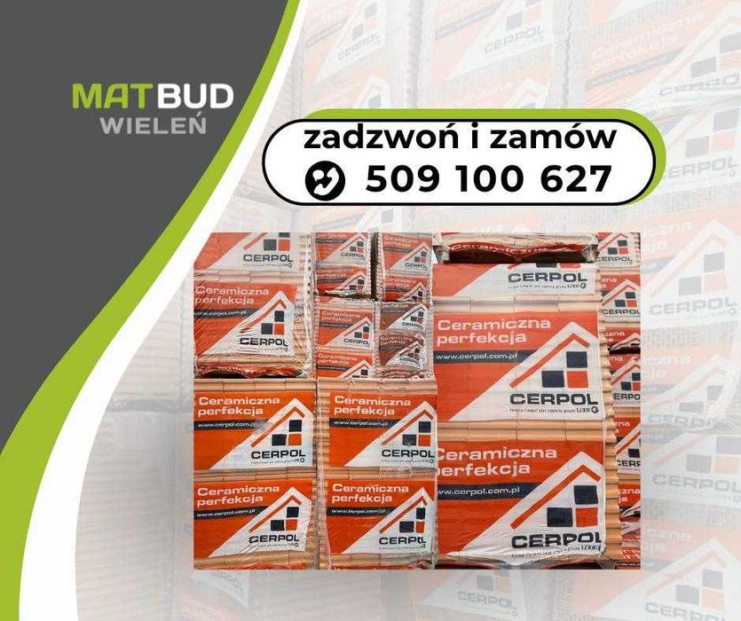 *MAT BUD Wieleń* Cerpol pustak ceramiczny MEGA-MAX 25cm P+W