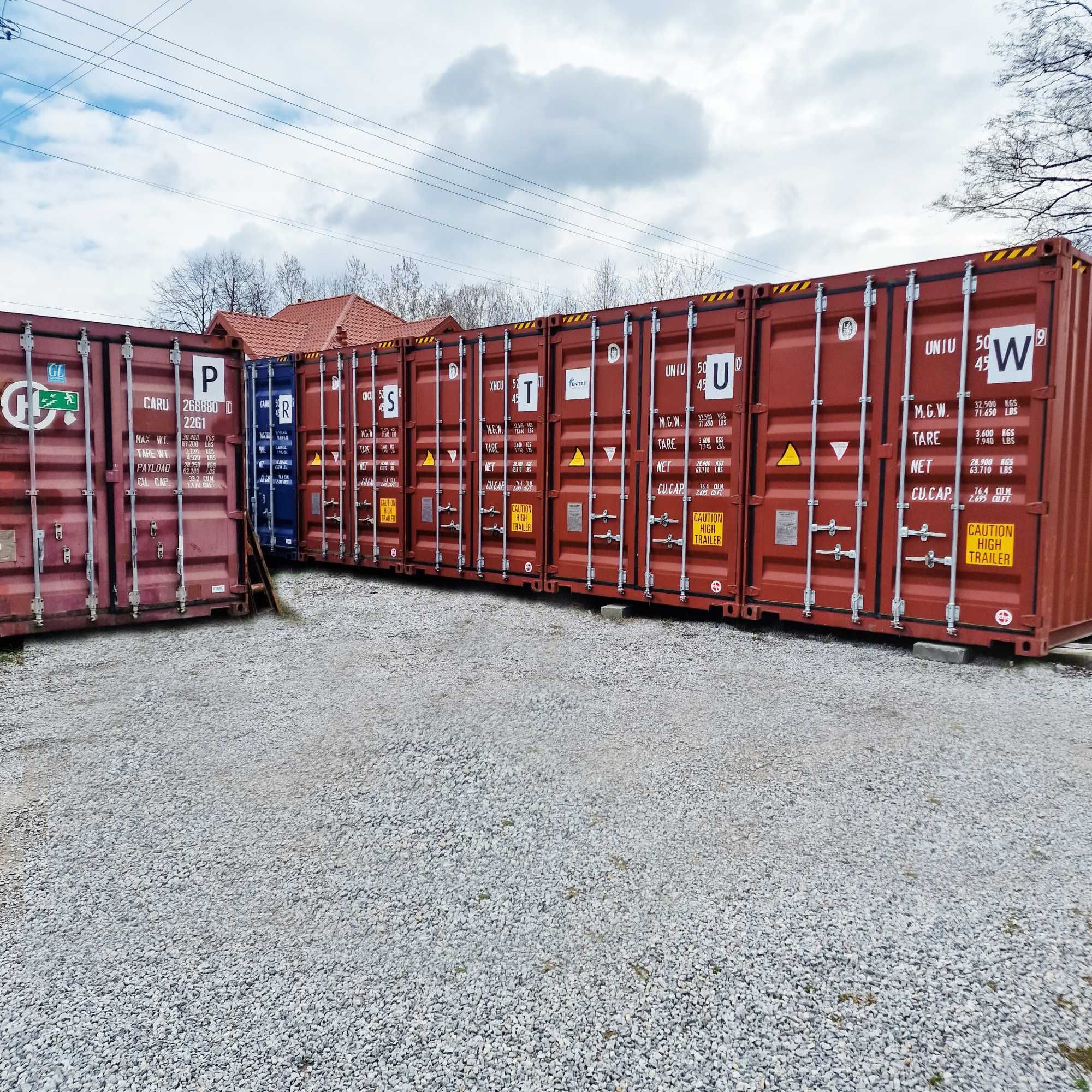 Magazyn Kontener morski wynajem samoobsługa 24/7 40HC duży