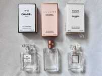 Flakony po perfumach Chanel - Dior - Hermes - YSL