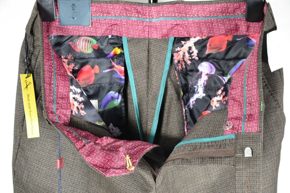 SPITALFIELDS Clothing Co Nowe Eleganckie Spodnie Męskie 34R Wizytowe