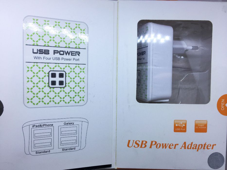 Carregador de parede com 4 portas USB - Tomada / transformador 4 USB