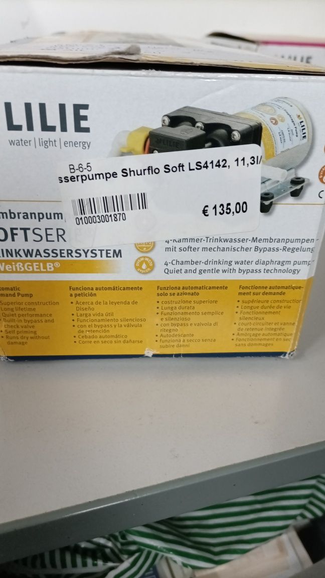Pompa pompka wody pitnej kamper kemping  12.2 L /min 2.5 bar