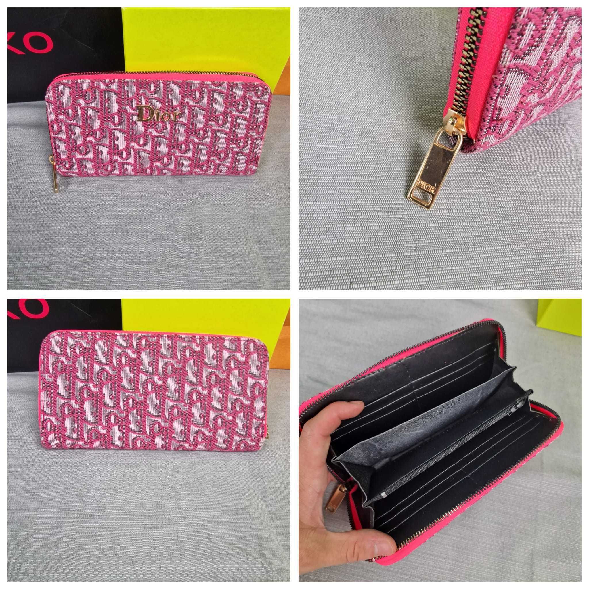 portfel damski dior kolory duzy monogram