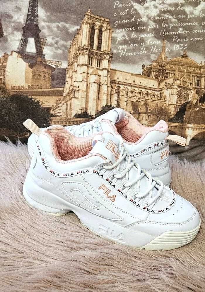 кроссовки женские Fila Disruptor белые с розовым, р. 37