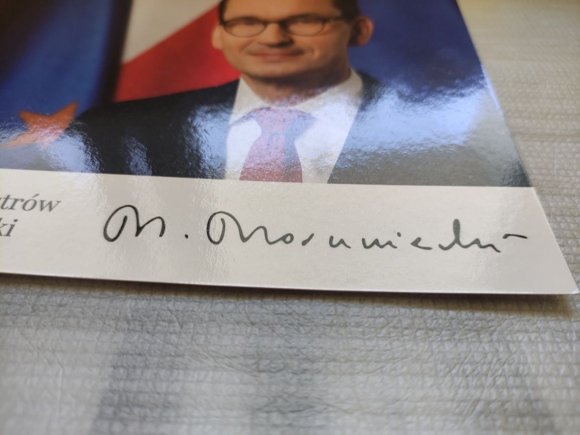 Autograf podpis Mateusz Morawiecki PL Polityka Partia Premier Kolekcja