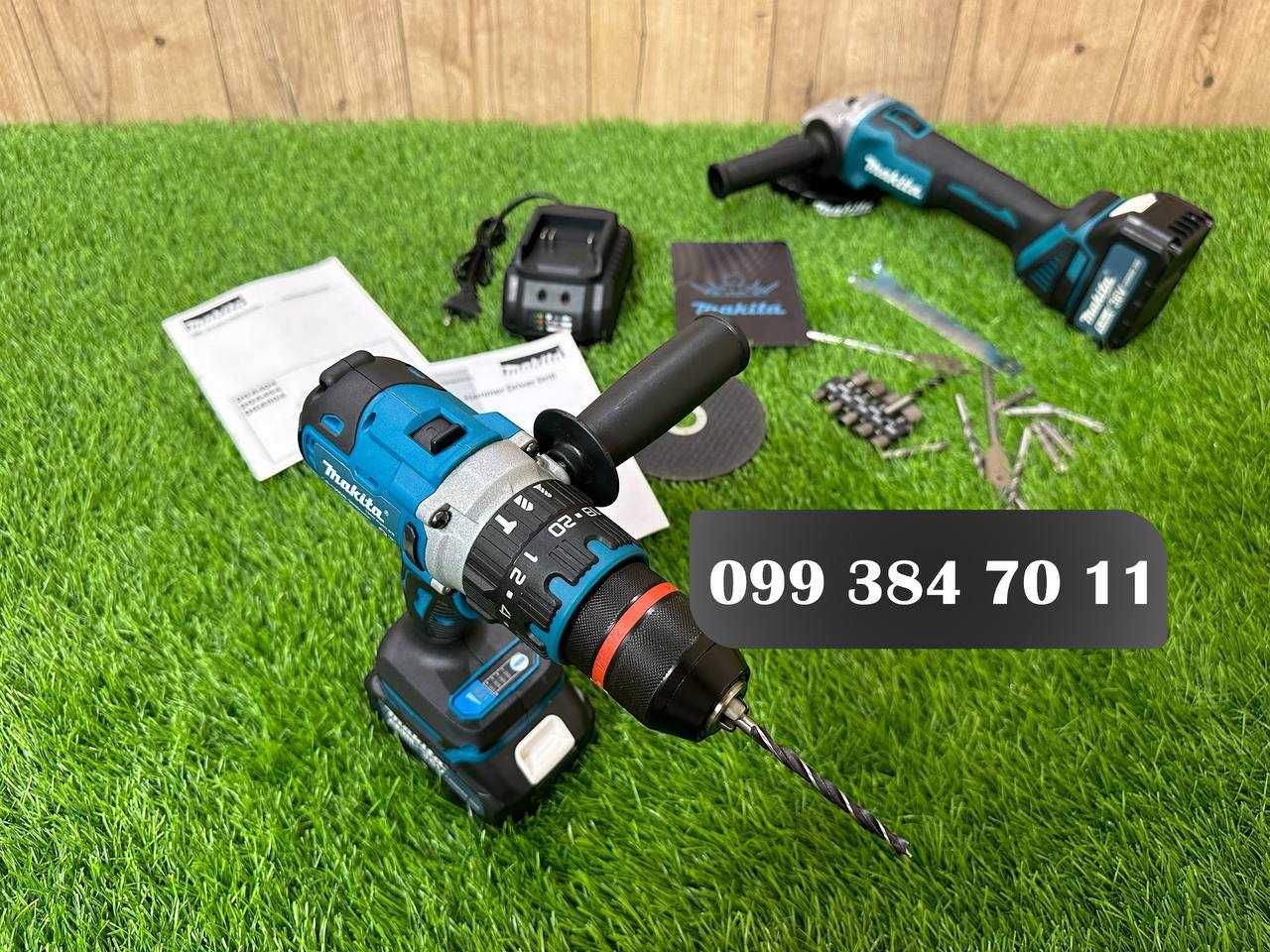 Акумуляторний Набір 2в1 Makita 36V5A Болгарка DGA404 Шуруповерт DHP485