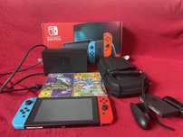 Konsola Nintendo Switch V2 + 2 gry(Super Mario Maker 2,Pokémon Violet)