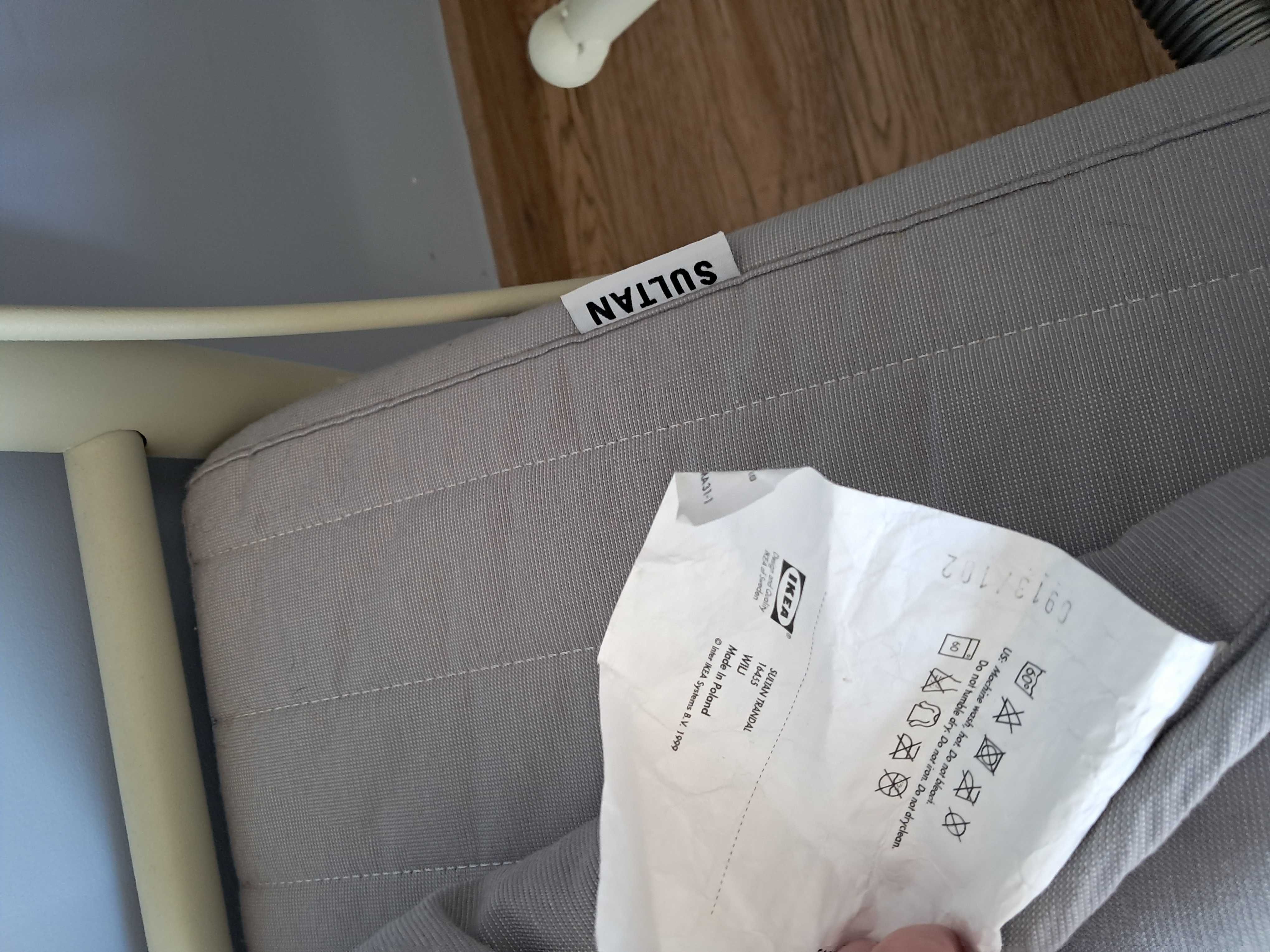 ODBIÓR WŁASNY Łóżko metalowe jednosobowe 90x200 z materacem Ikea
