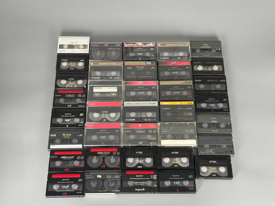 Mega Zestaw Kaset Video8 Hi8 Digital8 Kaseta x36