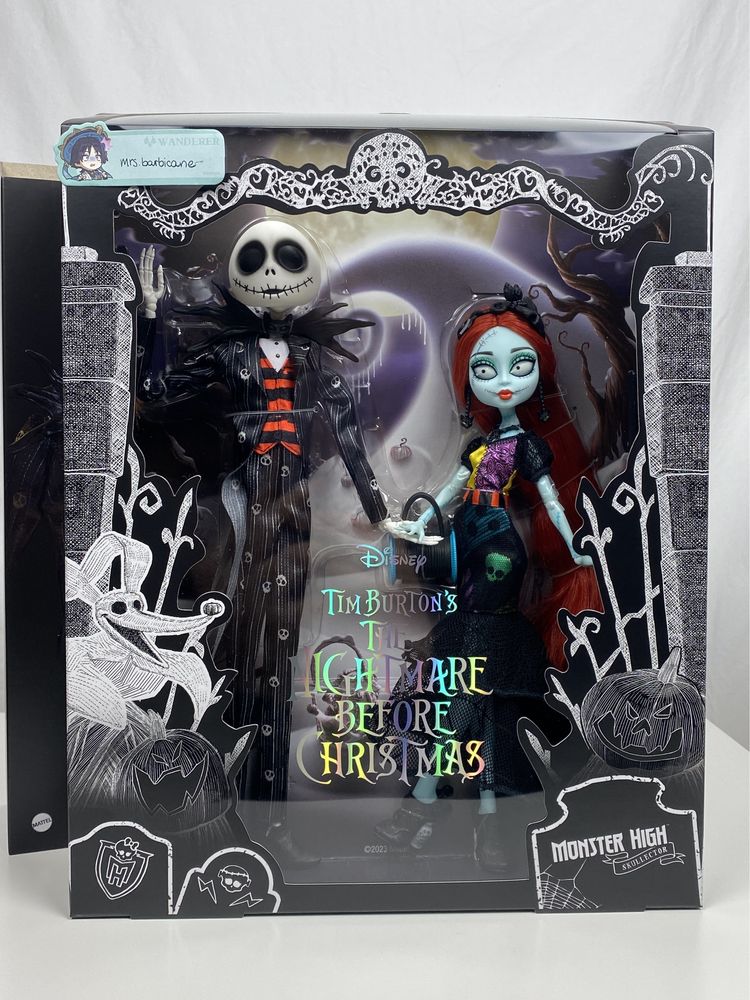 Monster High Skullector Jack Sally Disney Tim Burton