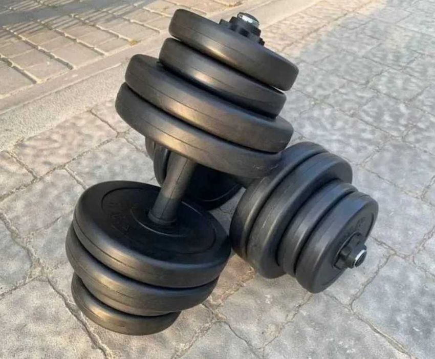Гантели композитные наборные комплект 2шт по 11кг набор 22кг с дисками