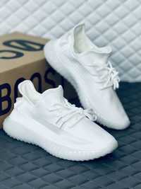 Adidas Yeezy Boost V2 all white кроссовки мужские Адидас Изи буст 350