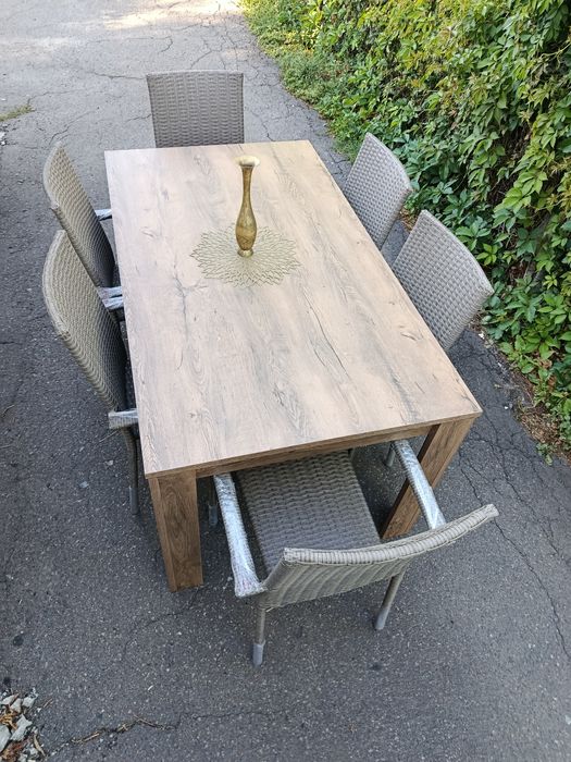 Новий комплект на 6 осіб. Стільці садові ротанг. Меблі